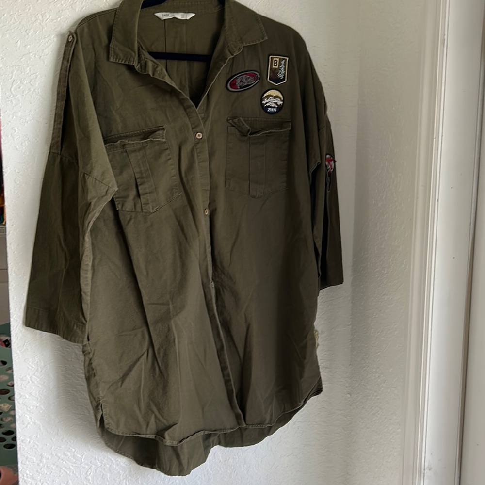 Zara olive free dress